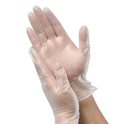 9” Clear Vinyl Examination Gloves