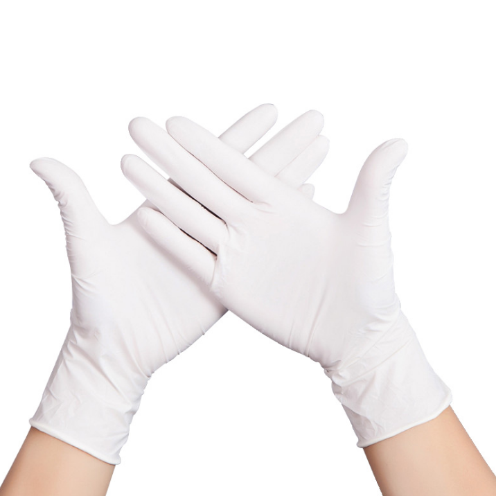 9" White Nitrile Examination Gloves
