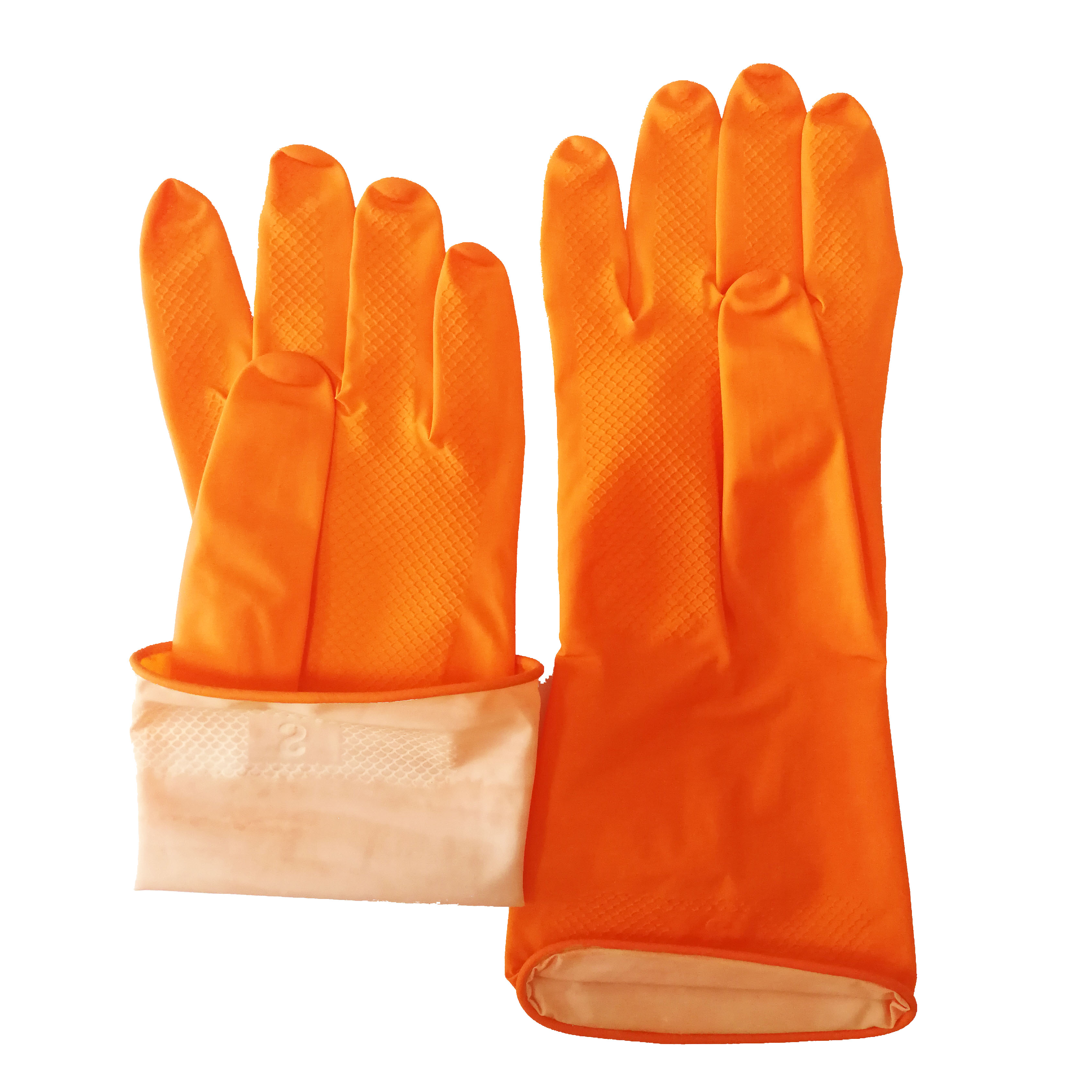 Dipped Flocklined Latex Household Gloves